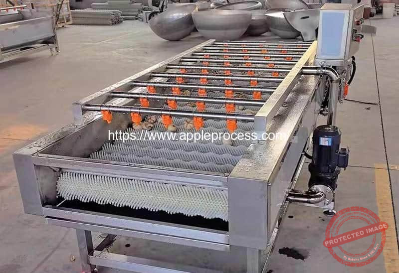 Automatic-Fresh-Apple-Brush-Roller-Cleaning-Machine-with-Size-Sorter